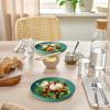 imageHomienly 10 inch Wheat Straw Dinner Plates Set of 8  Alternative to Plastic Microwave ampamp Dishwasher Safe Unbreakable Kids Plates with 4 Colors Classic BrightGreenTexture