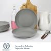 imageHomienly 10 inch Wheat Straw Dinner Plates Set of 8  Alternative to Plastic Microwave ampamp Dishwasher Safe Unbreakable Kids Plates with 4 Colors Classic BrightGray