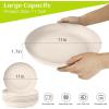 imageHomienly 10 inch Wheat Straw Dinner Plates Set of 8  Alternative to Plastic Microwave ampamp Dishwasher Safe Unbreakable Kids Plates with 4 Colors Classic BrightBeige