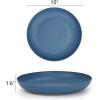 imageHomienly 10 inch Wheat Straw Dinner Plates Set of 8  Alternative to Plastic Microwave ampamp Dishwasher Safe Unbreakable Kids Plates with 4 Colors Classic BrightClassic Bright