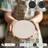 imageHomienly 10 inch Wheat Straw Dinner Plates Set of 8  Alternative to Plastic Microwave ampamp Dishwasher Safe Unbreakable Kids Plates with 4 Colors Classic BrightBeige
