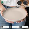 imageHomienly 10 inch Wheat Straw Dinner Plates Set of 8  Alternative to Plastic Microwave ampamp Dishwasher Safe Unbreakable Kids Plates with 4 Colors Classic BrightBeige