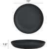 imageHomienly 10 inch Wheat Straw Dinner Plates Set of 8  Alternative to Plastic Microwave ampamp Dishwasher Safe Unbreakable Kids Plates with 4 Colors Classic BrightStone Gray