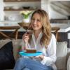 imageHomienly 10 inch Wheat Straw Dinner Plates Set of 8  Alternative to Plastic Microwave ampamp Dishwasher Safe Unbreakable Kids Plates with 4 Colors Classic BrightSky BlueTexture