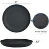imageHomienly 10 inch Wheat Straw Dinner Plates Set of 8  Alternative to Plastic Microwave ampamp Dishwasher Safe Unbreakable Kids Plates with 4 Colors Classic BrightStone Gray