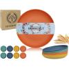 imageHomienly 10 inch Wheat Straw Dinner Plates Set of 8  Alternative to Plastic Microwave ampamp Dishwasher Safe Unbreakable Kids Plates with 4 Colors Classic BrightClassic Bright