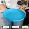 imageHomienly 10 inch Wheat Straw Dinner Plates Set of 8  Alternative to Plastic Microwave ampamp Dishwasher Safe Unbreakable Kids Plates with 4 Colors Classic BrightSky BlueTexture