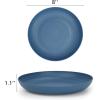 imageHomienly 10 inch Wheat Straw Dinner Plates Set of 8  Alternative to Plastic Microwave ampamp Dishwasher Safe Unbreakable Kids Plates with 4 Colors Classic BrightClassic Bright
