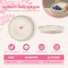 imageHomienly 10 inch Wheat Straw Dinner Plates Set of 8  Alternative to Plastic Microwave ampamp Dishwasher Safe Unbreakable Kids Plates with 4 Colors Classic BrightBeige