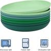 imageHomienly 10 inch Wheat Straw Dinner Plates Set of 8  Alternative to Plastic Microwave ampamp Dishwasher Safe Unbreakable Kids Plates with 4 Colors Classic BrightGreen Series