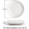 imageHomienly 10 inch Wheat Straw Dinner Plates Set of 8  Alternative to Plastic Microwave ampamp Dishwasher Safe Unbreakable Kids Plates with 4 Colors Classic BrightIsland Series