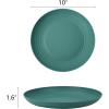 imageHomienly 10 inch Wheat Straw Dinner Plates Set of 8  Alternative to Plastic Microwave ampamp Dishwasher Safe Unbreakable Kids Plates with 4 Colors Classic BrightGreen Series
