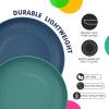 imageHomienly 10 inch Wheat Straw Dinner Plates Set of 8  Alternative to Plastic Microwave ampamp Dishwasher Safe Unbreakable Kids Plates with 4 Colors Classic BrightClassic Bright