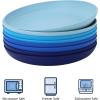 imageHomienly 10 inch Wheat Straw Dinner Plates Set of 8  Alternative to Plastic Microwave ampamp Dishwasher Safe Unbreakable Kids Plates with 4 Colors Classic BrightOcean