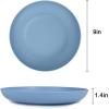 imageHomienly 10 inch Wheat Straw Dinner Plates Set of 8  Alternative to Plastic Microwave ampamp Dishwasher Safe Unbreakable Kids Plates with 4 Colors Classic BrightFresh Light