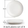 imageHomienly 10 inch Wheat Straw Dinner Plates Set of 8  Alternative to Plastic Microwave ampamp Dishwasher Safe Unbreakable Kids Plates with 4 Colors Classic BrightIsland Series