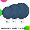 imageHomienly 10 inch Wheat Straw Dinner Plates Set of 8  Alternative to Plastic Microwave ampamp Dishwasher Safe Unbreakable Kids Plates with 4 Colors Classic BrightClassic Bright