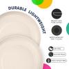 imageHomienly 10 inch Wheat Straw Dinner Plates Set of 8  Alternative to Plastic Microwave ampamp Dishwasher Safe Unbreakable Kids Plates with 4 Colors Classic BrightBeige