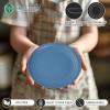 imageHomienly 10 inch Wheat Straw Dinner Plates Set of 8  Alternative to Plastic Microwave ampamp Dishwasher Safe Unbreakable Kids Plates with 4 Colors Classic BrightClassic Bright