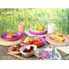 imageHomienly 10 inch Wheat Straw Dinner Plates Set of 8  Alternative to Plastic Microwave ampamp Dishwasher Safe Unbreakable Kids Plates with 4 Colors Classic BrightPink Flower Series
