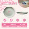imageHomienly 10 inch Wheat Straw Dinner Plates Set of 8  Alternative to Plastic Microwave ampamp Dishwasher Safe Unbreakable Kids Plates with 4 Colors Classic BrightLight GreyTexture