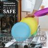 imageHomienly 10 inch Wheat Straw Dinner Plates Set of 8  Alternative to Plastic Microwave ampamp Dishwasher Safe Unbreakable Kids Plates with 4 Colors Classic BrightMemphis Series