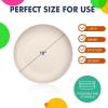 imageHomienly 10 inch Wheat Straw Dinner Plates Set of 8  Alternative to Plastic Microwave ampamp Dishwasher Safe Unbreakable Kids Plates with 4 Colors Classic BrightBeige