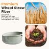 imageHomienly 10 inch Wheat Straw Dinner Plates Set of 8  Alternative to Plastic Microwave ampamp Dishwasher Safe Unbreakable Kids Plates with 4 Colors Classic BrightLight GreyTexture