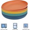 imageHomienly 10 inch Wheat Straw Dinner Plates Set of 8  Alternative to Plastic Microwave ampamp Dishwasher Safe Unbreakable Kids Plates with 4 Colors Classic BrightClassic Bright