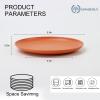 imageHomienly 10 inch Wheat Straw Dinner Plates Set of 8  Alternative to Plastic Microwave ampamp Dishwasher Safe Unbreakable Kids Plates with 4 Colors Classic BrightClassic Bright