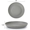 imageHomienly 10 inch Wheat Straw Dinner Plates Set of 8  Alternative to Plastic Microwave ampamp Dishwasher Safe Unbreakable Kids Plates with 4 Colors Classic BrightGray