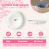 imageHomienly 10 inch Wheat Straw Dinner Plates Set of 8  Alternative to Plastic Microwave ampamp Dishwasher Safe Unbreakable Kids Plates with 4 Colors Classic BrightWhiteTexture