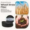imageHomienly 10 inch Wheat Straw Dinner Plates Set of 8  Alternative to Plastic Microwave ampamp Dishwasher Safe Unbreakable Kids Plates with 4 Colors Classic BrightBlack