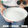 imageHomienly 10 inch Wheat Straw Dinner Plates Set of 8  Alternative to Plastic Microwave ampamp Dishwasher Safe Unbreakable Kids Plates with 4 Colors Classic BrightWhiteTexture