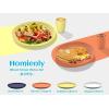 imageHomienly 10 inch Wheat Straw Dinner Plates Set of 8  Alternative to Plastic Microwave ampamp Dishwasher Safe Unbreakable Kids Plates with 4 Colors Classic BrightMondrian Series