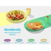 imageHomienly 10 inch Wheat Straw Dinner Plates Set of 8  Alternative to Plastic Microwave ampamp Dishwasher Safe Unbreakable Kids Plates with 4 Colors Classic BrightMemphis Series