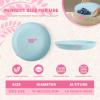 imageHomienly 10 inch Wheat Straw Dinner Plates Set of 8  Alternative to Plastic Microwave ampamp Dishwasher Safe Unbreakable Kids Plates with 4 Colors Classic BrightLight BlueTexture