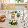 imageHomienly 10 inch Wheat Straw Dinner Plates Set of 8  Alternative to Plastic Microwave ampamp Dishwasher Safe Unbreakable Kids Plates with 4 Colors Classic BrightLight BlueTexture