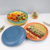 imageHomienly 10 inch Wheat Straw Dinner Plates Set of 8  Alternative to Plastic Microwave ampamp Dishwasher Safe Unbreakable Kids Plates with 4 Colors Classic BrightClassic Bright