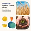 imageHomienly 40Piece Wheat Straw Dinnerware Sets Unbreakable Reusable Dinnerware Set Service for 8 Kitchen Cups Plates and Bowls Set Dishwasher Microwave Safe Dishes Set for Camping Party  MondrianMulticolor