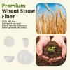 imageHomienly 40Piece Wheat Straw Dinnerware Sets Unbreakable Reusable Dinnerware Set Service for 8 Kitchen Cups Plates and Bowls Set Dishwasher Microwave Safe Dishes Set for Camping Party  MondrianWhite