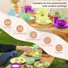 imageHomienly 40Piece Wheat Straw Dinnerware Sets Unbreakable Reusable Dinnerware Set Service for 8 Kitchen Cups Plates and Bowls Set Dishwasher Microwave Safe Dishes Set for Camping Party  MondrianMemphis Series