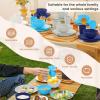 imageHomienly 40Piece Wheat Straw Dinnerware Sets Unbreakable Reusable Dinnerware Set Service for 8 Kitchen Cups Plates and Bowls Set Dishwasher Microwave Safe Dishes Set for Camping Party  MondrianIsland Matte