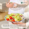 imageHomienly 40Piece Wheat Straw Dinnerware Sets Unbreakable Reusable Dinnerware Set Service for 8 Kitchen Cups Plates and Bowls Set Dishwasher Microwave Safe Dishes Set for Camping Party  MondrianMulti Light
