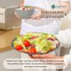 imageHomienly 40Piece Wheat Straw Dinnerware Sets Unbreakable Reusable Dinnerware Set Service for 8 Kitchen Cups Plates and Bowls Set Dishwasher Microwave Safe Dishes Set for Camping Party  MondrianGrey Stone