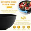 imageHomienly Large Salad Bowls Large Soup Bowls Set of 8Wheat Straw BowlsServing Bowl Set for Wedding Parties 60 Oz Big Bowl for Kitchen Salad Soup Microwave and Dishwasher SafeMulti ColorBlack