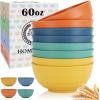 imageHomienly Large Salad Bowls Large Soup Bowls Set of 8Wheat Straw BowlsServing Bowl Set for Wedding Parties 60 Oz Big Bowl for Kitchen Salad Soup Microwave and Dishwasher SafeMulti ColorMulticolor