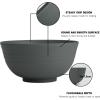 imageHomienly Large Salad Bowls Large Soup Bowls Set of 8Wheat Straw BowlsServing Bowl Set for Wedding Parties 60 Oz Big Bowl for Kitchen Salad Soup Microwave and Dishwasher SafeMulti ColorDark Gray