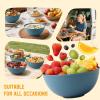 imageHomienly Large Salad Bowls Large Soup Bowls Set of 8Wheat Straw BowlsServing Bowl Set for Wedding Parties 60 Oz Big Bowl for Kitchen Salad Soup Microwave and Dishwasher SafeMulti ColorBlue