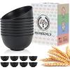imageHomienly Large Salad Bowls Large Soup Bowls Set of 8Wheat Straw BowlsServing Bowl Set for Wedding Parties 60 Oz Big Bowl for Kitchen Salad Soup Microwave and Dishwasher SafeMulti ColorBlack